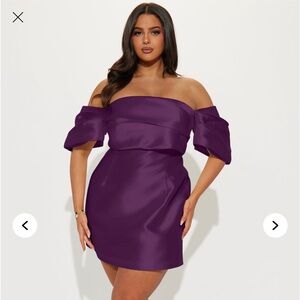 Fashion Nova Deep Purple Mini Dress